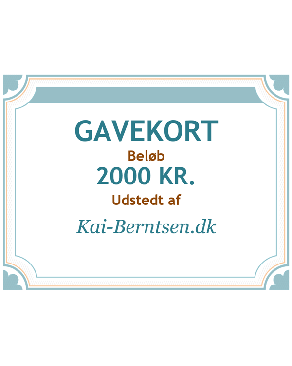 Gavekort på 2000 kr.